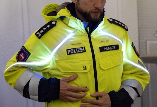 Warnschutzjacke Polizei Softshell Jacke Gelb Prevent Trendline PTW